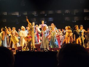 Curtain call for the entire cast and crew of Cirque du Soleil.